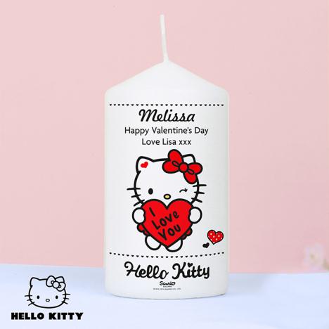 Personalised Hello Kitty I Love You Candle Extra Image 1